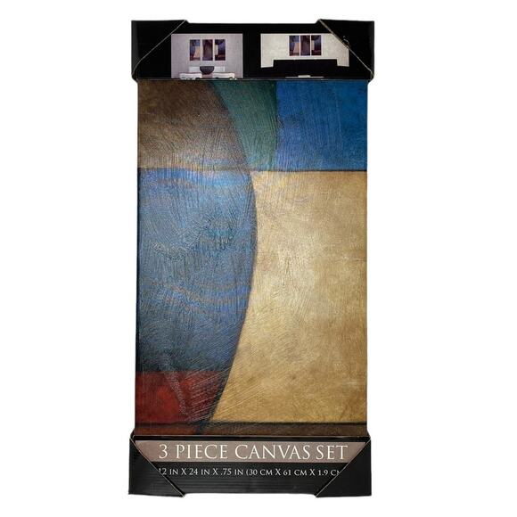Raymond Woods Canvas Painting 3 Piece Set New In Packaging - Picture 1 of 8